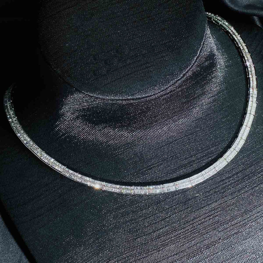 Natural White Diamond Necklace D6.80ct,18K