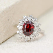 Natural Ruby Ring D:2.55ct d:1.39ct Pigeon Blood NO HEAT