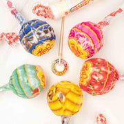 Natural Multi-colored Sapphire Diamond Necklace D1.60ct d0.07ct. 18K