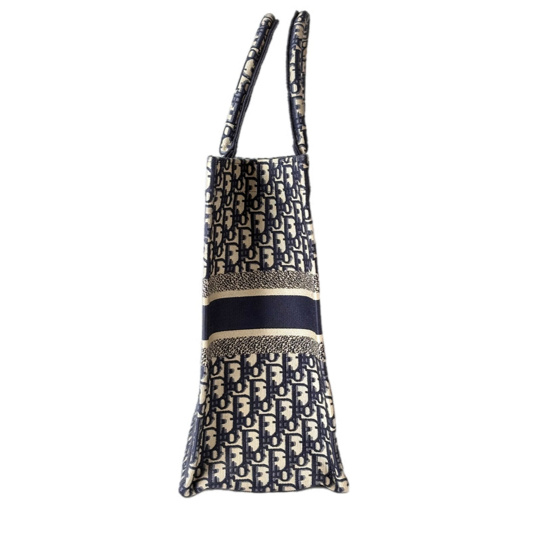 Dior Book Tote GM Bag Blue Oblique