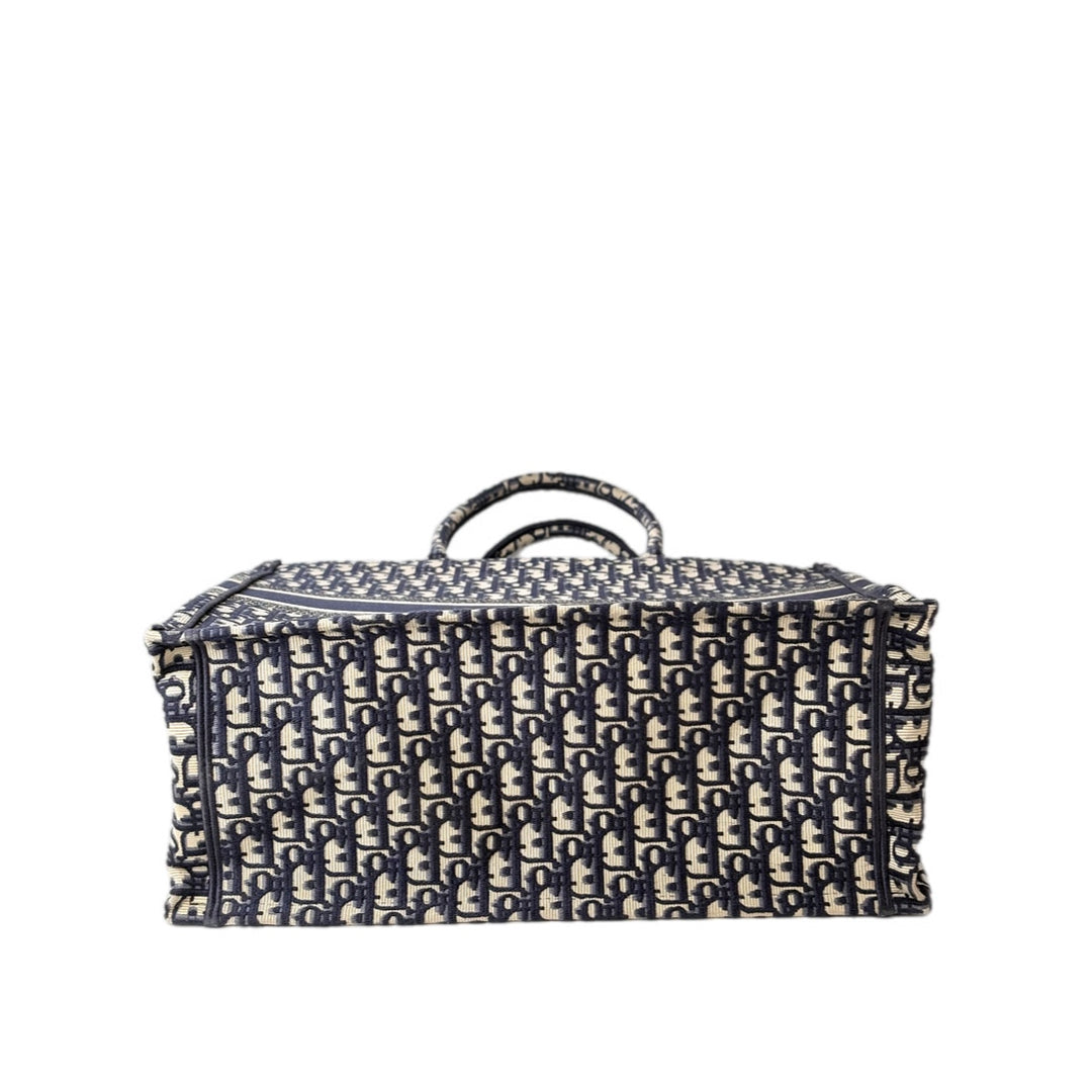 Dior Book Tote GM Bag Blue Oblique