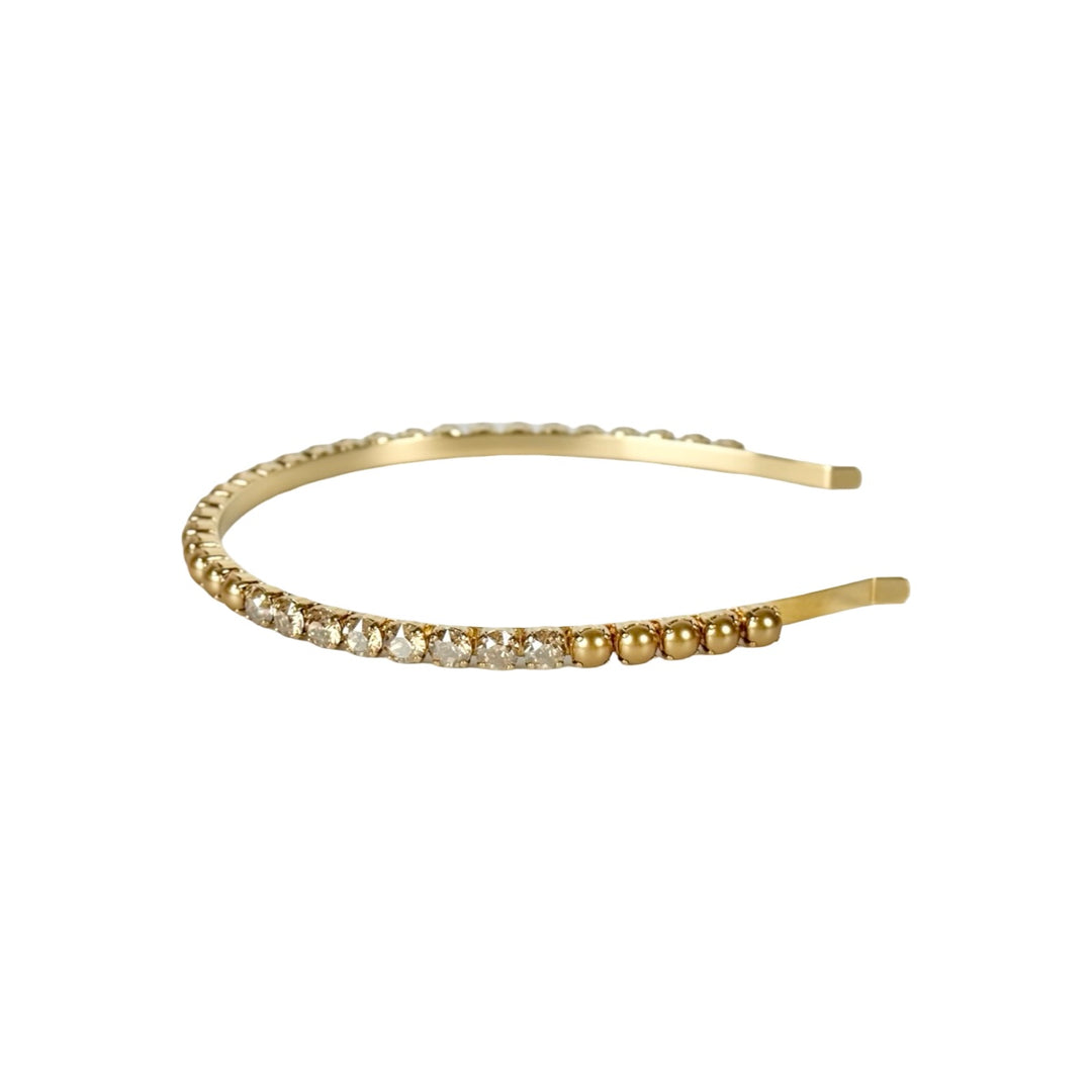 Miumiu Gold Crystal & Pearl Headband