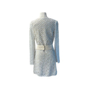 Pre-owned Miumiu Long Sleeve Dress Macrame Stellin White/Cream in Viscose / Polyester - photo 2