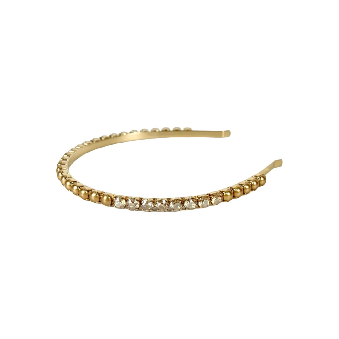 Miumiu Gold Crystal & Pearl Headband