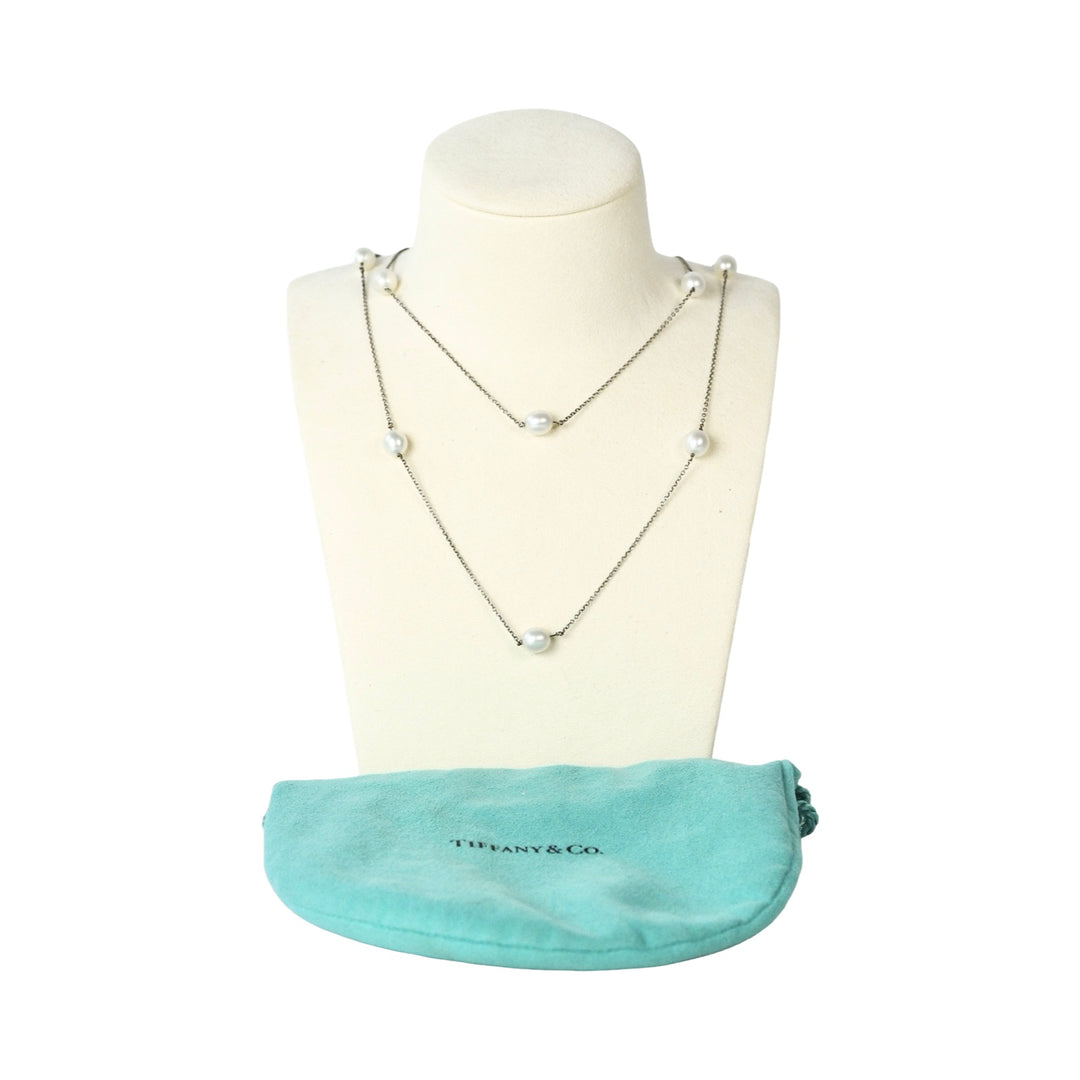 Tiffany Silver Peal Long Necklace
