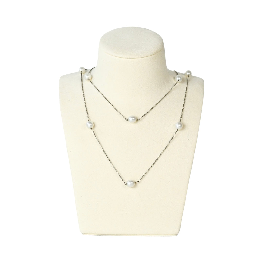 Tiffany Silver Peal Long Necklace
