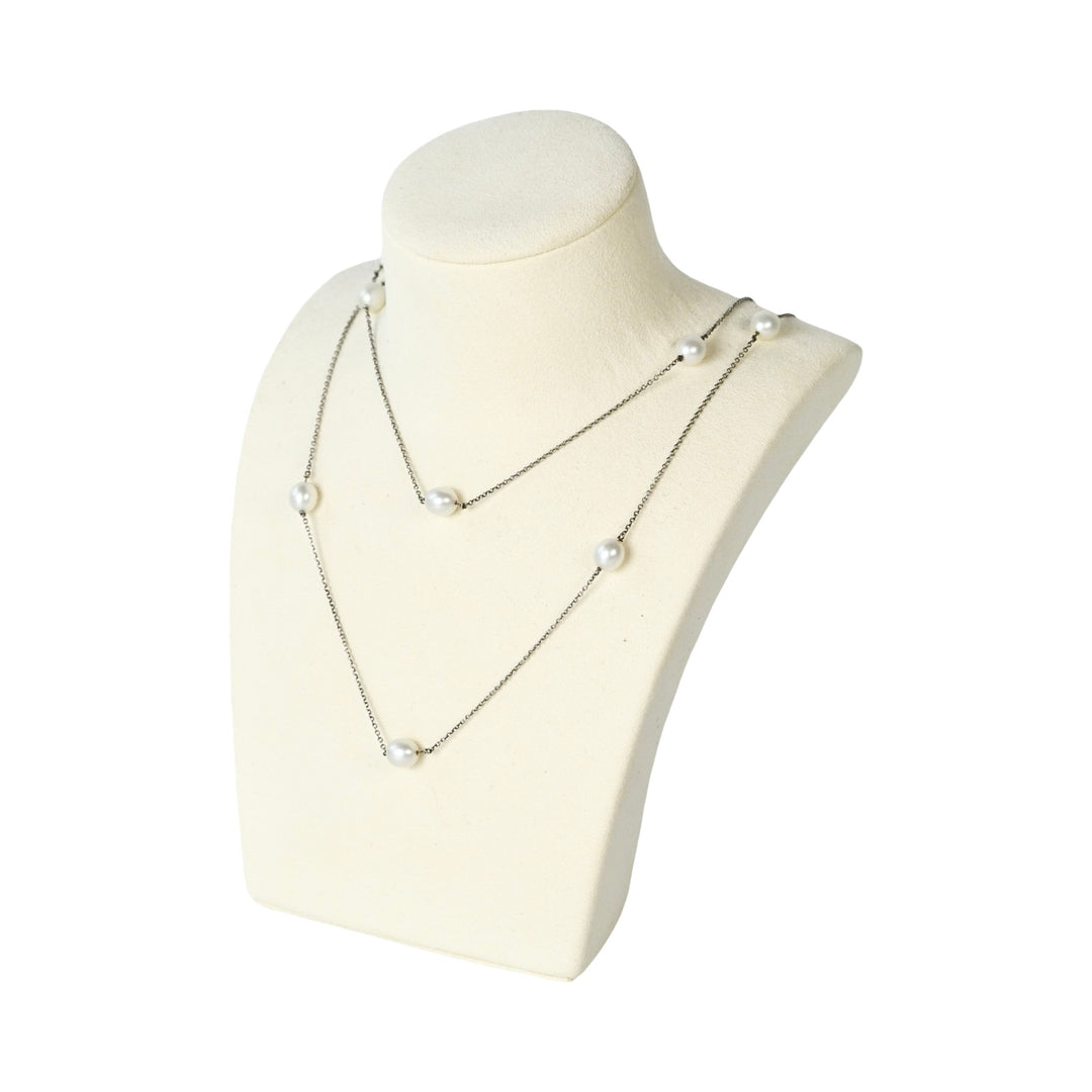 Tiffany Silver Peal Long Necklace