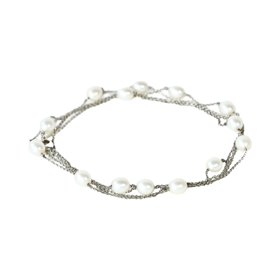 Tiffany Silver Peal Long Necklace