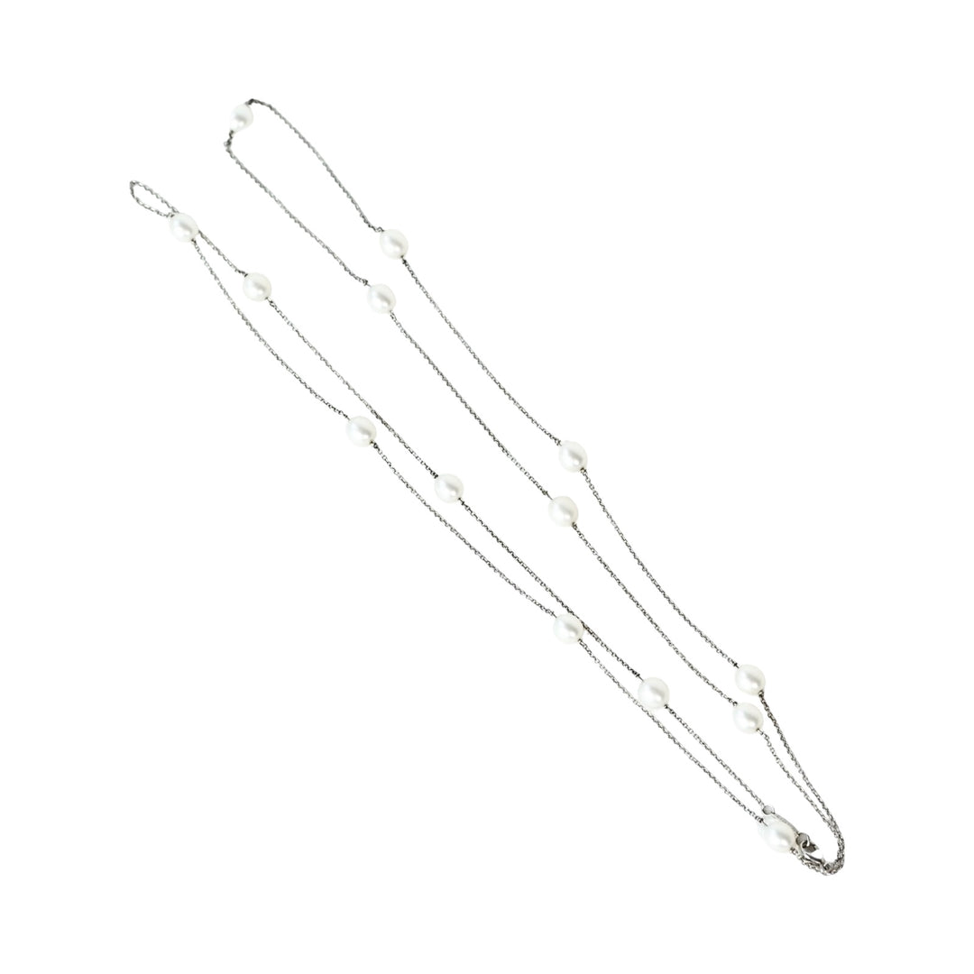 Tiffany Silver Peal Long Necklace