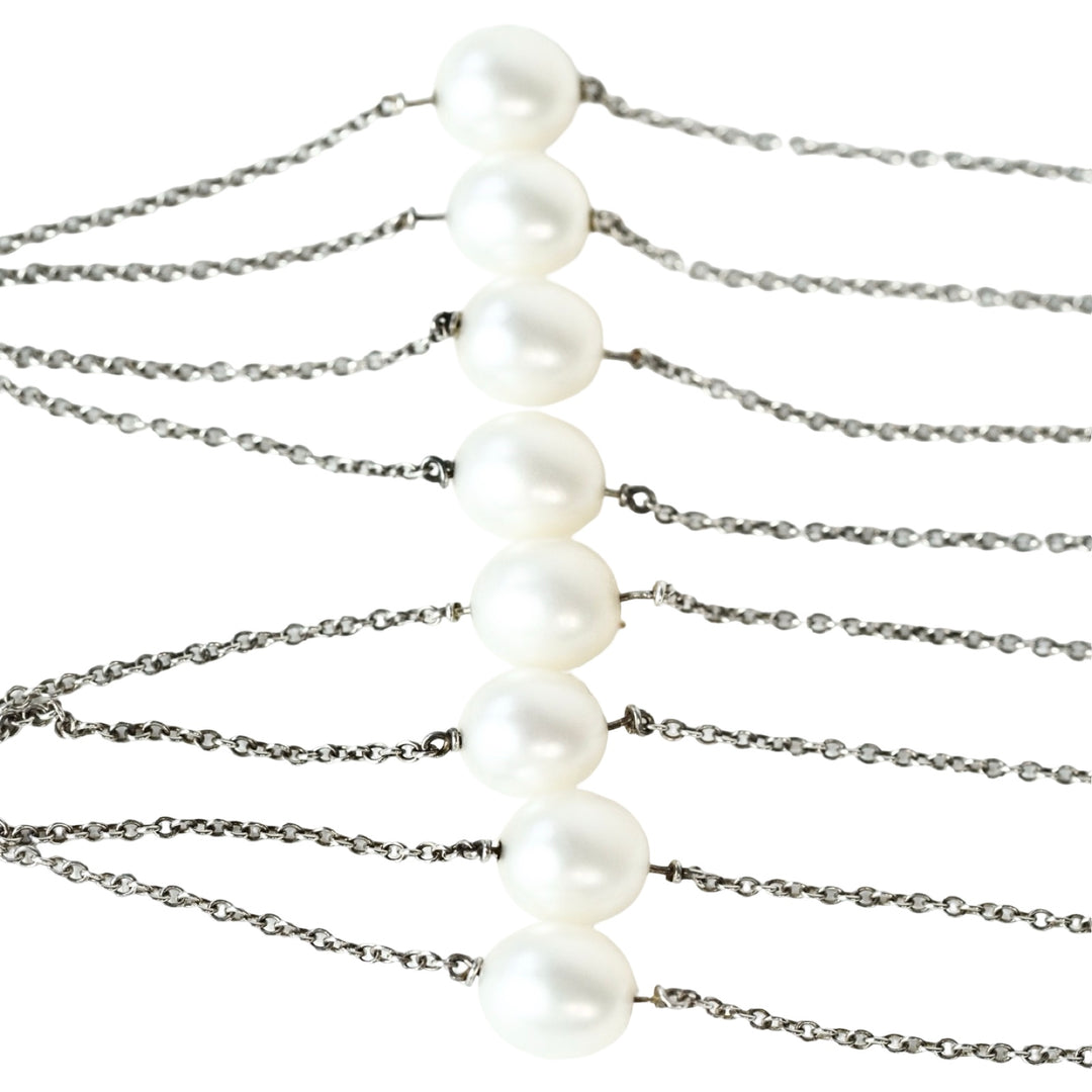 Tiffany Silver Peal Long Necklace