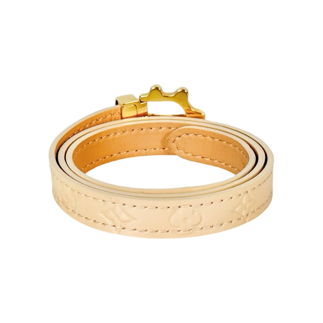 Louis Vuitton Beige Monogram Vernis Triple Tour Bracelet