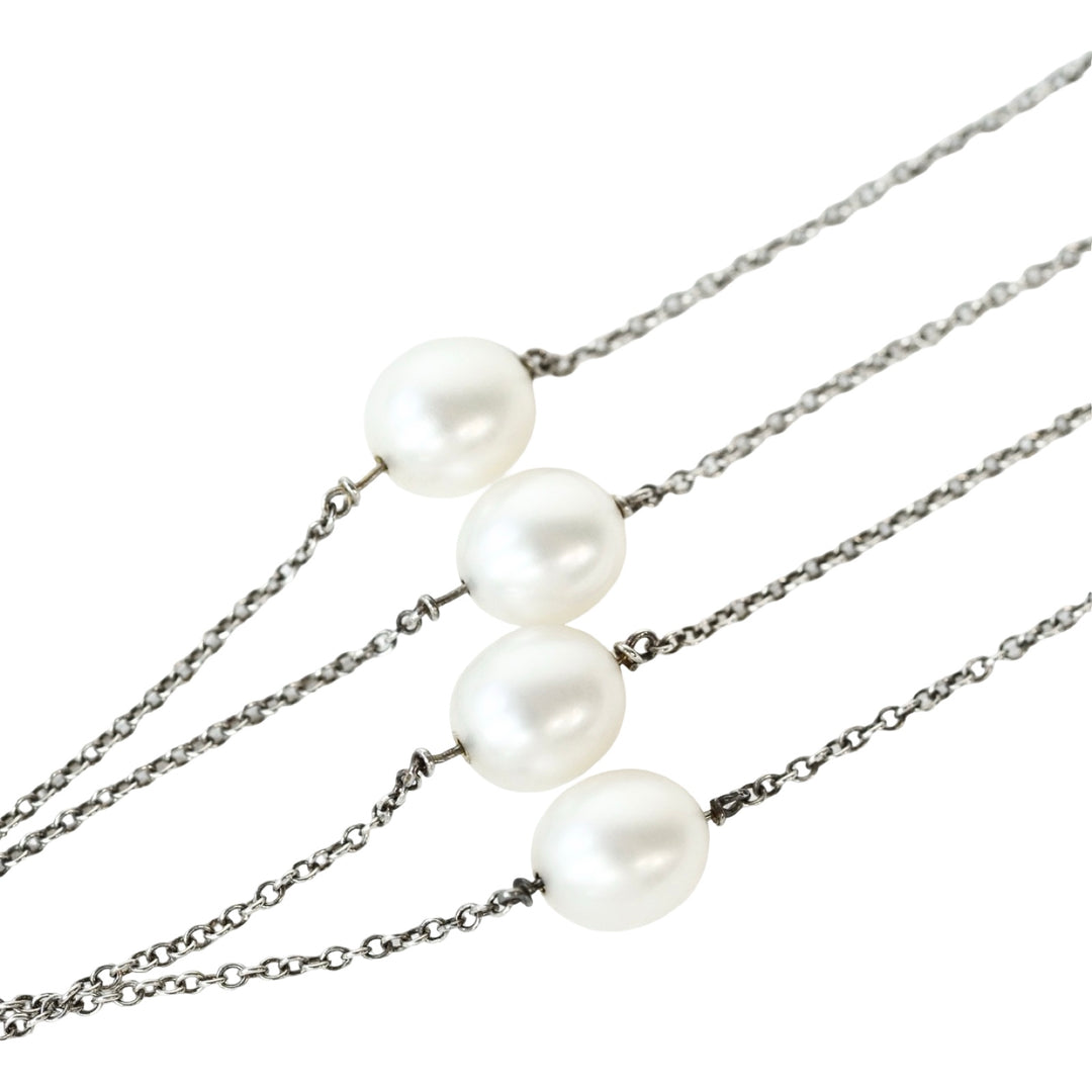 Tiffany Silver Peal Long Necklace