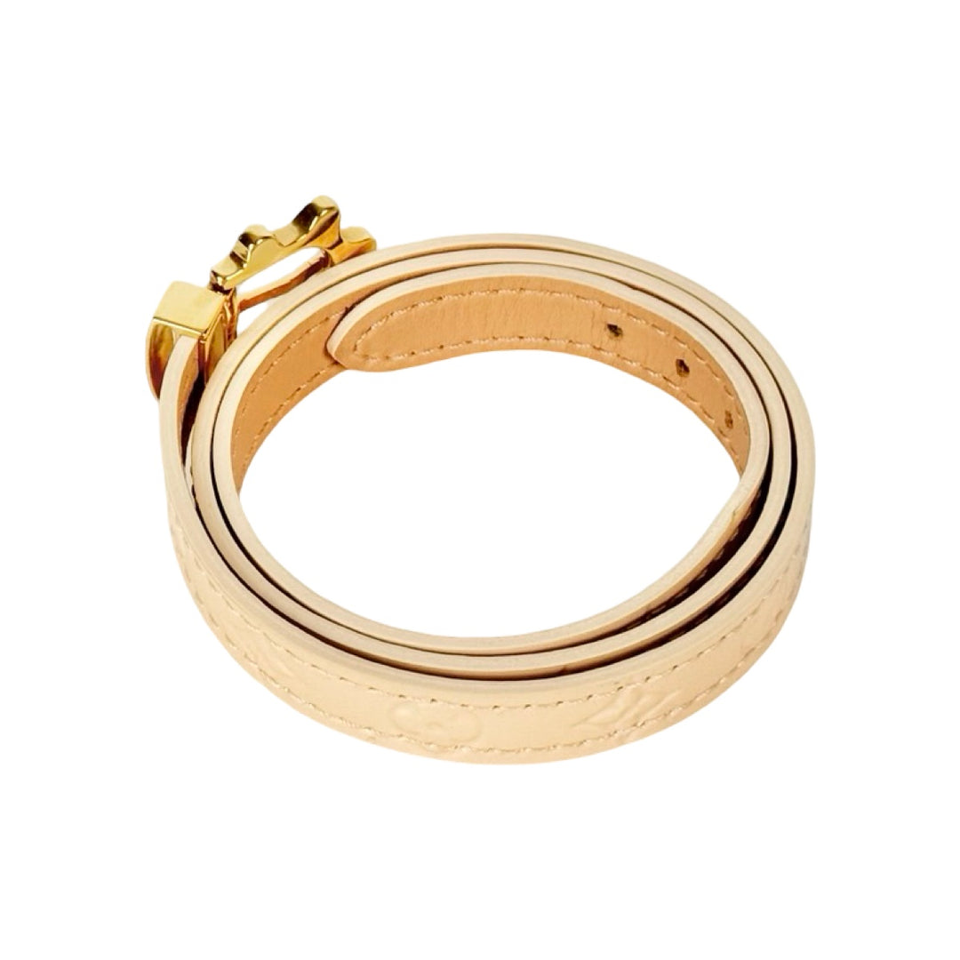 Louis Vuitton Beige Monogram Vernis Triple Tour Bracelet