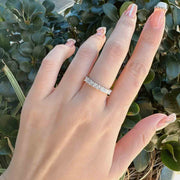 Natural White Diamond Princess Cut Eternity Ring D0.65ct, 18K F-G VS