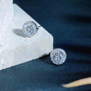 Natural White Diamond Earrings. D0.65ct d0.28ct 18K