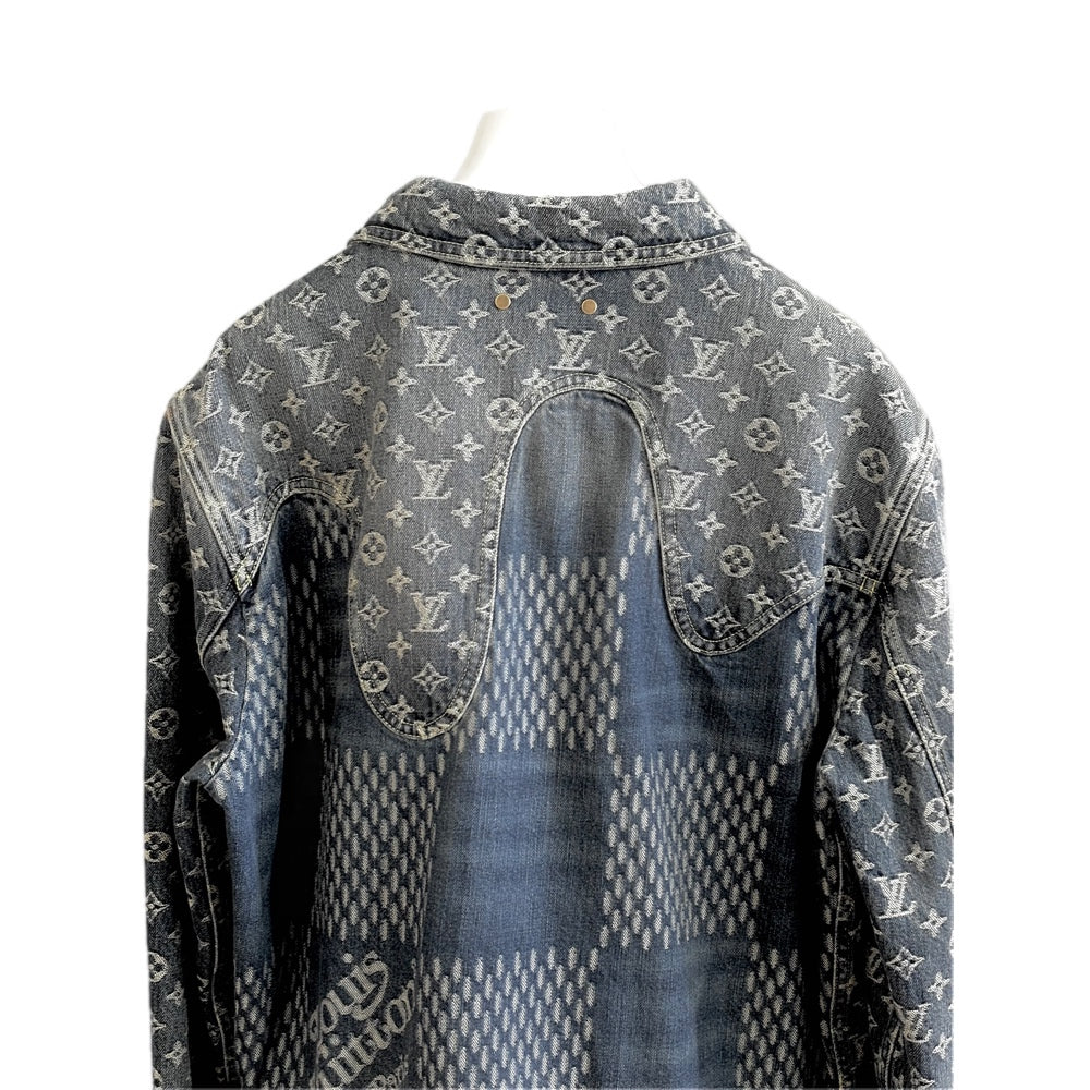 Louis Vuitton Nigo Giant Damier Waves Monogram Denim Jacket #48