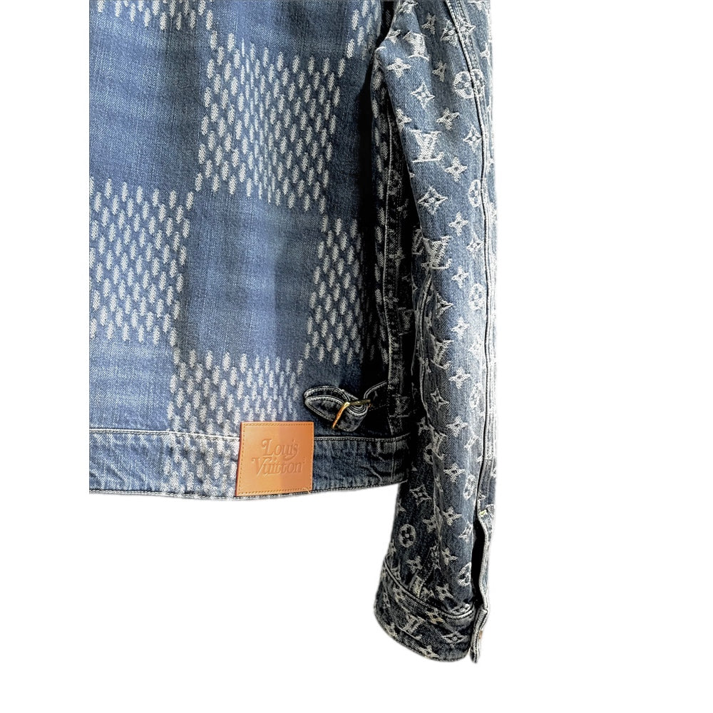 Louis Vuitton Nigo Giant Damier Waves Monogram Denim Jacket #48
