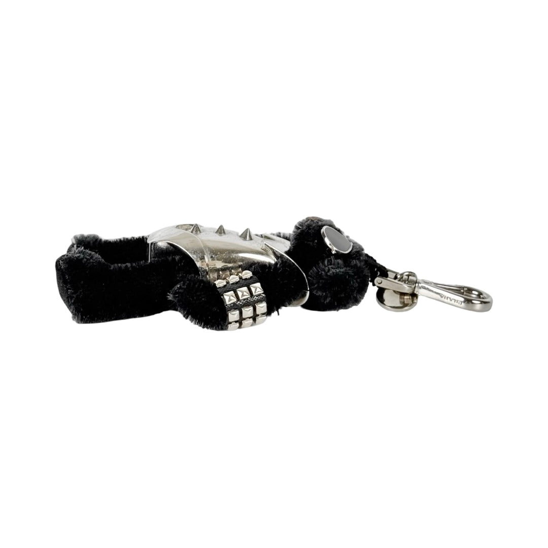 Prada Vintage Black Teddy Bear Keychain Charm