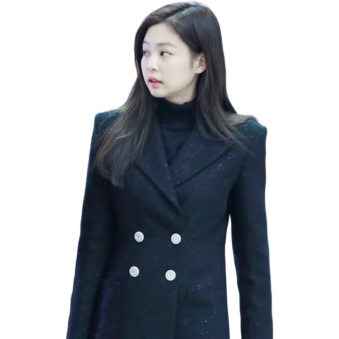 Chanel 19C Black Wool Blend Tweed Jacket #34