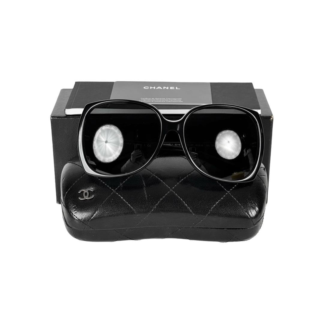 Chanel Black CC Square Sunglasses