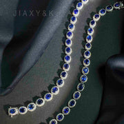 Natural Sri Lanka Sapphire Diamond Bracelet D12.47ct d2.65ct. 18K