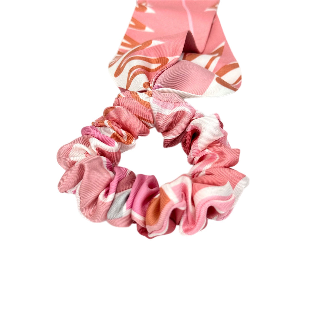 Hermes Pink Silk Hair Tie
