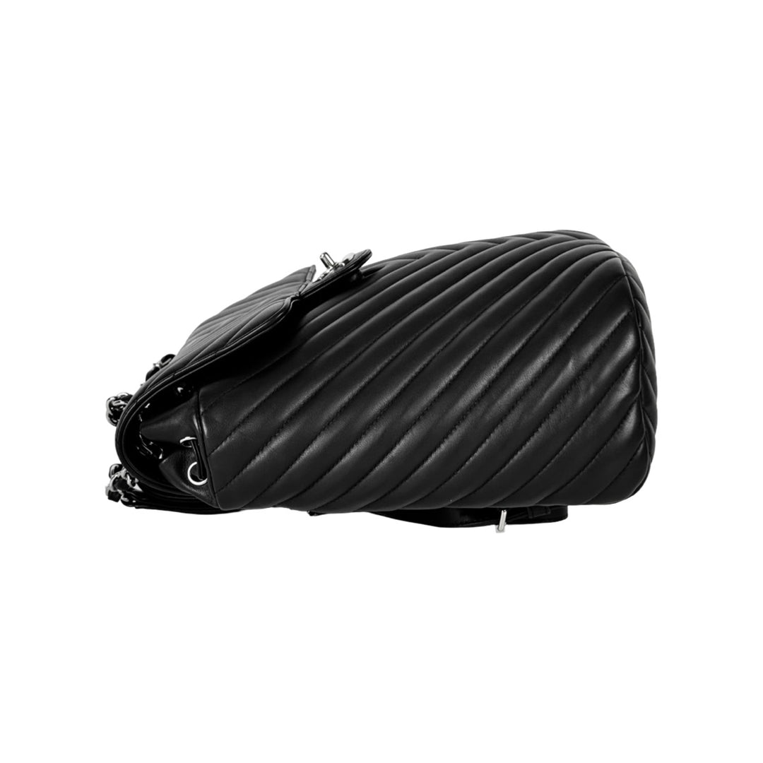 Chanel Urban Spirit Small Backpack Chevron Black Lambskin