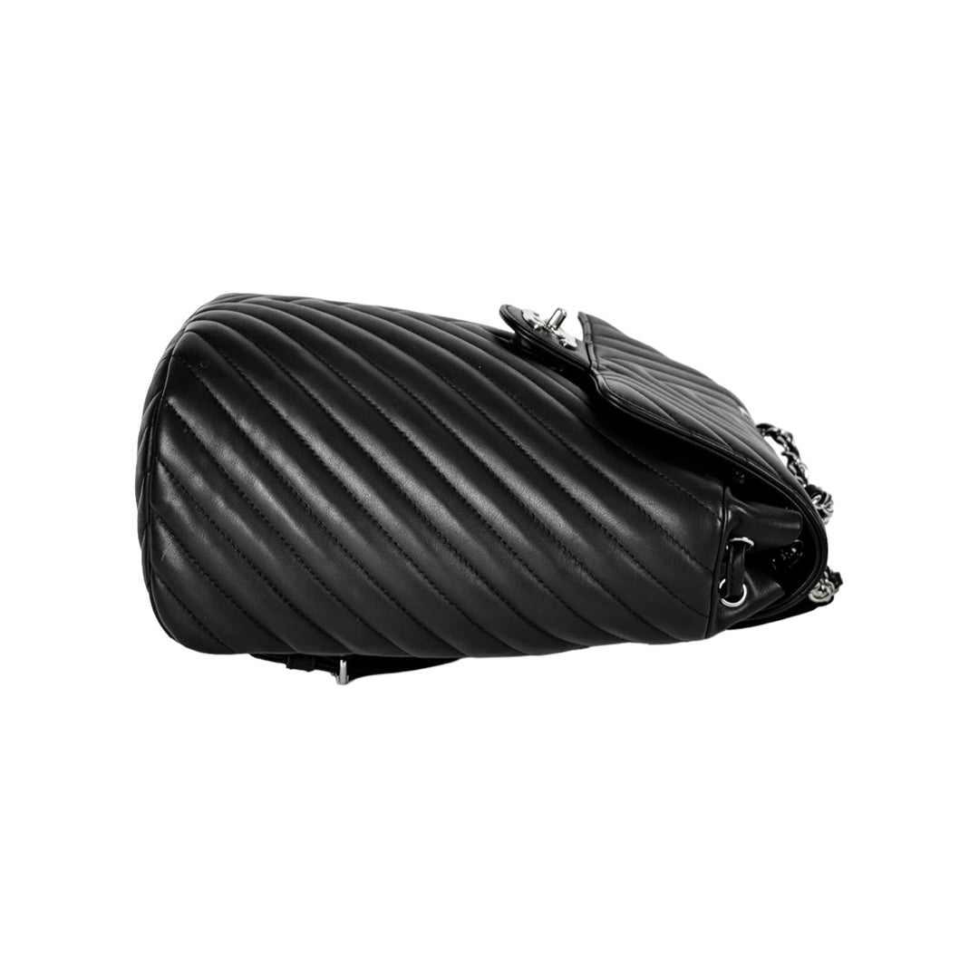 Chanel Urban Spirit Small Backpack Chevron Black Lambskin