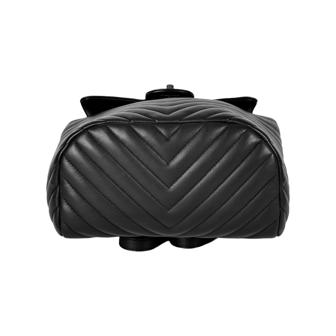 Chanel Urban Spirit Small Backpack Chevron Black Lambskin