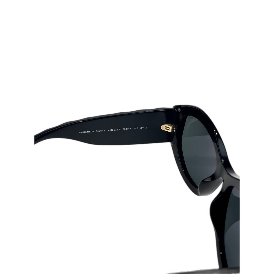 Chanel Black Rectangle Sunglasses