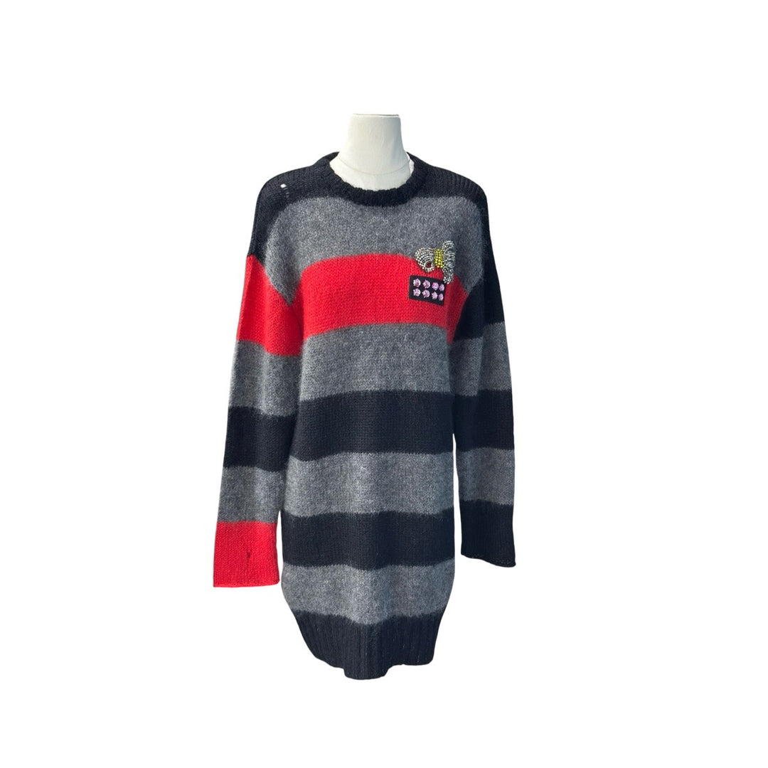 Miumiu Striped Knit Dress Mohair #38