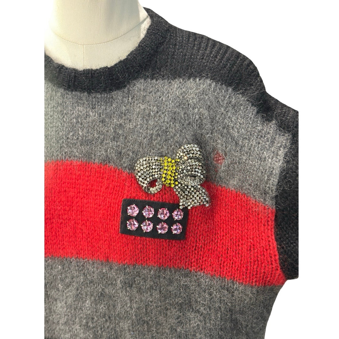 Miumiu Striped Knit Dress Mohair #38