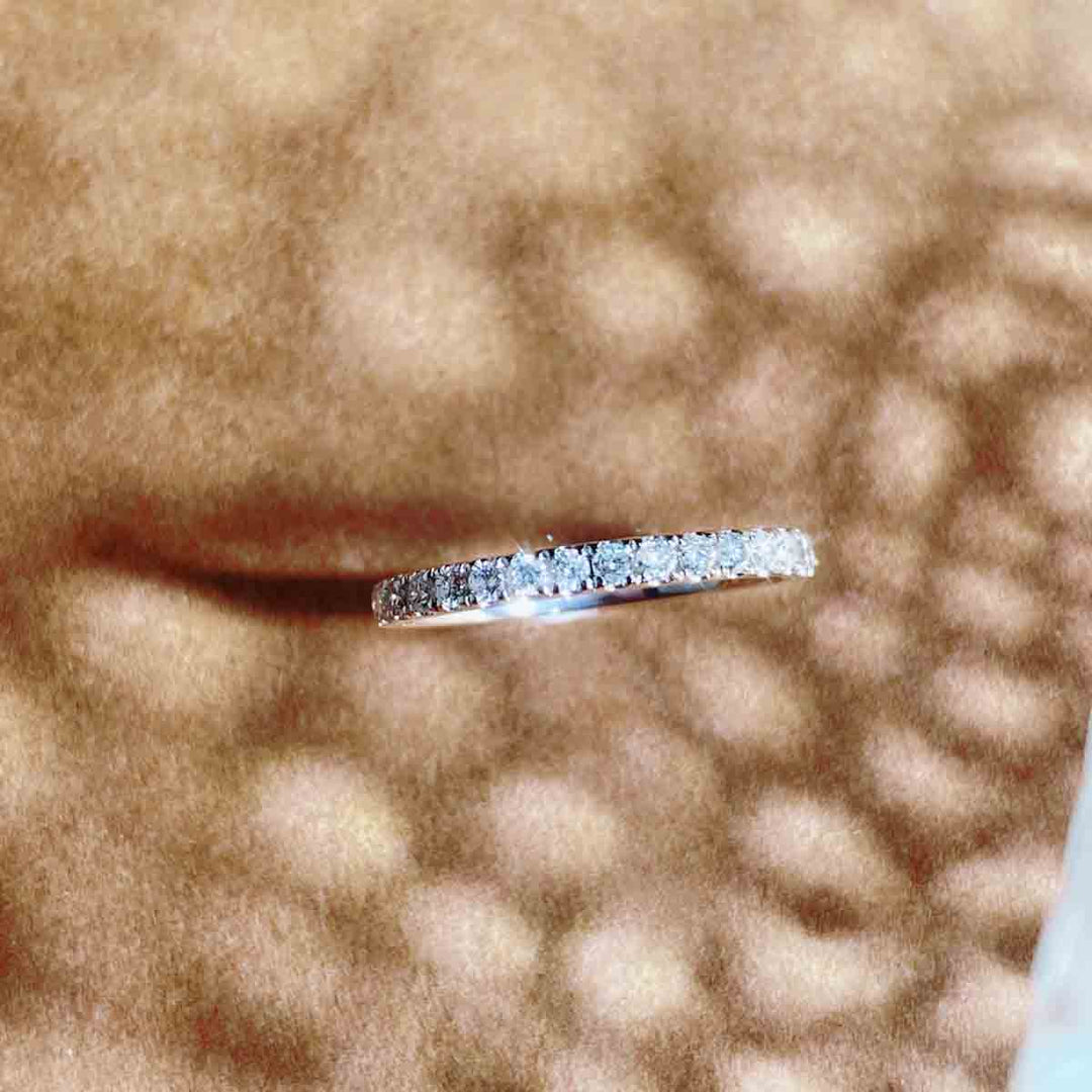Natural White Diamond Eternity Ring D0.30ct 18K
