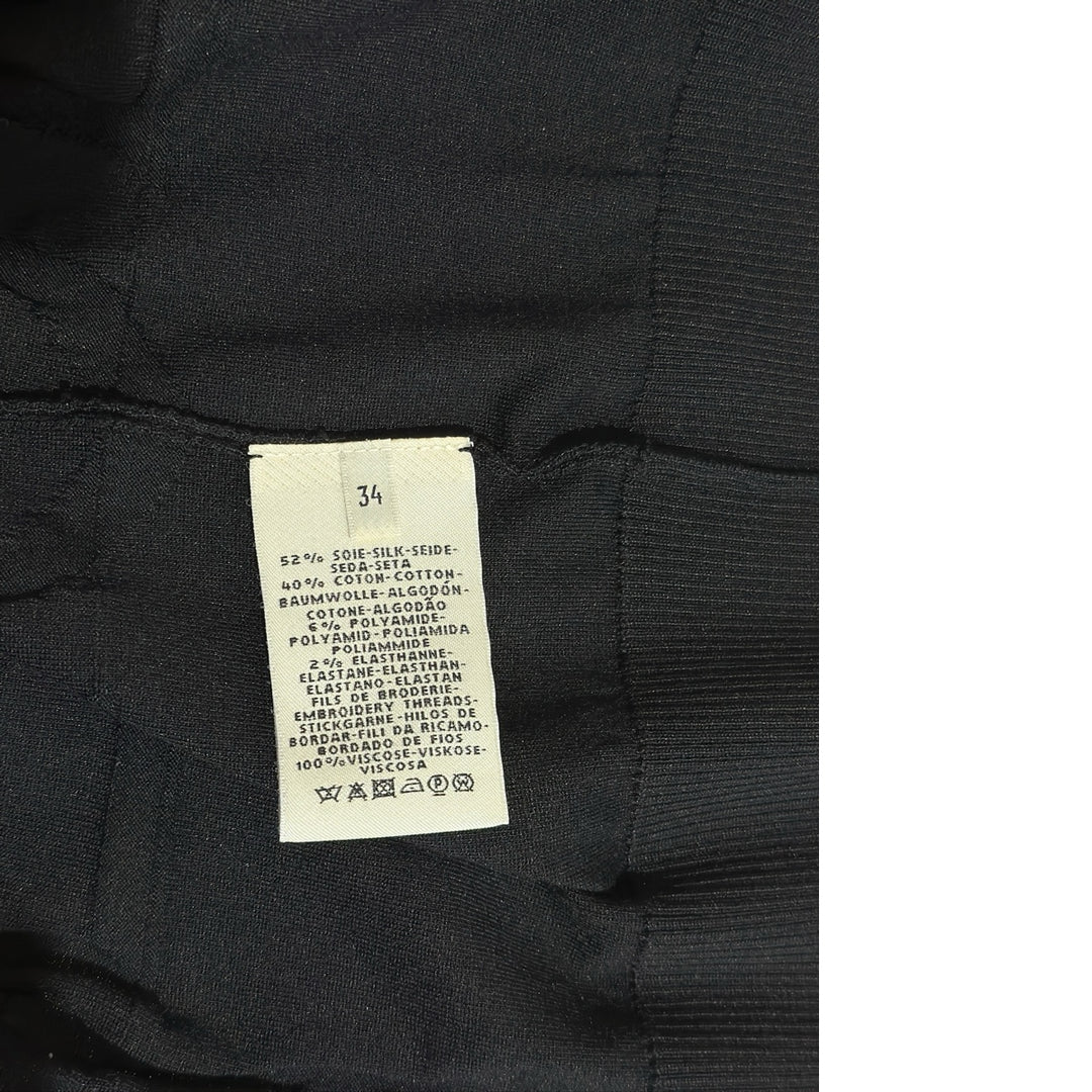 Hermes Manteau Jacquard L'inst Silk Black Long Cardigan #34