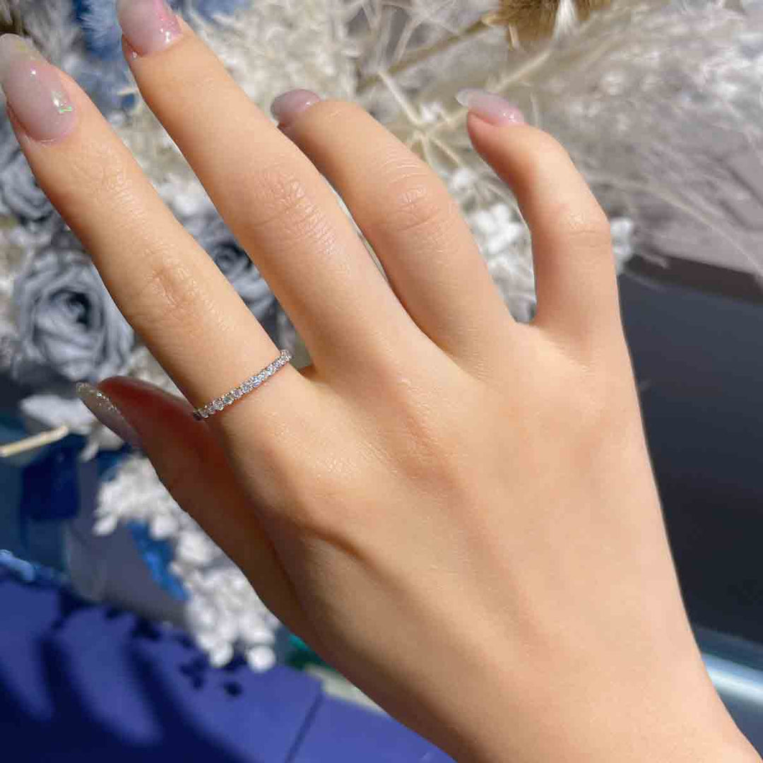 Natural White Diamond Eternity Ring D0.30ct 18K