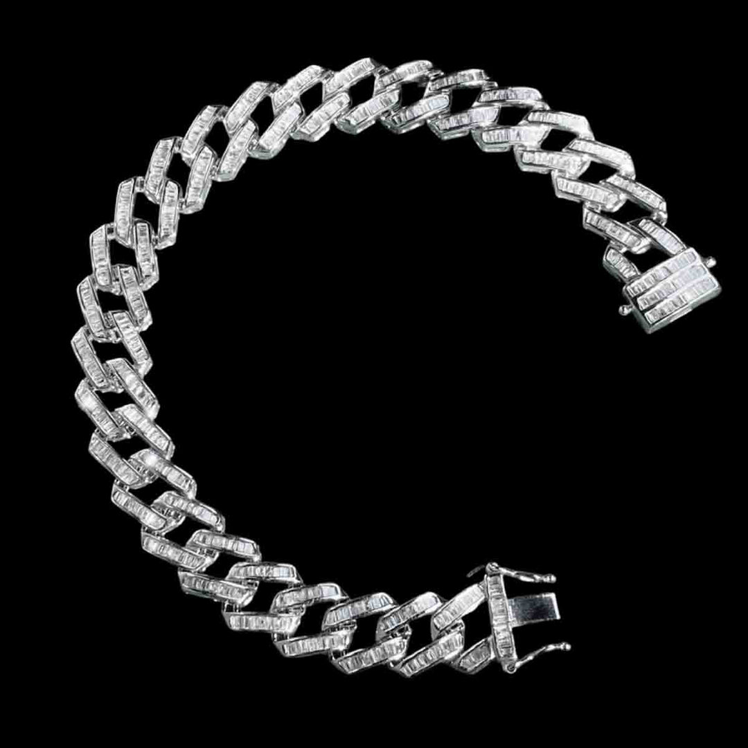 Natural White Diamond Bracelet D2.80ct, 18K