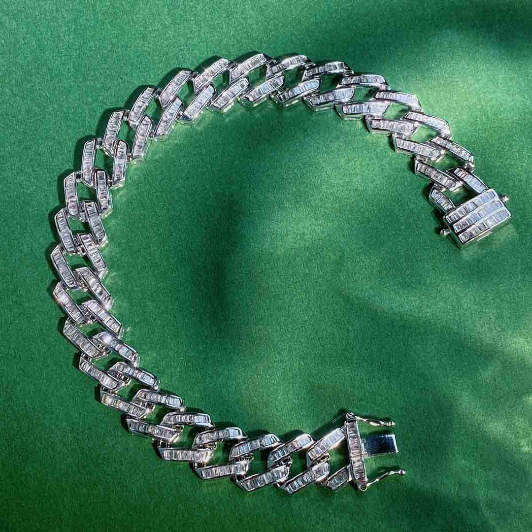 Natural White Diamond Bracelet D2.80ct, 18K