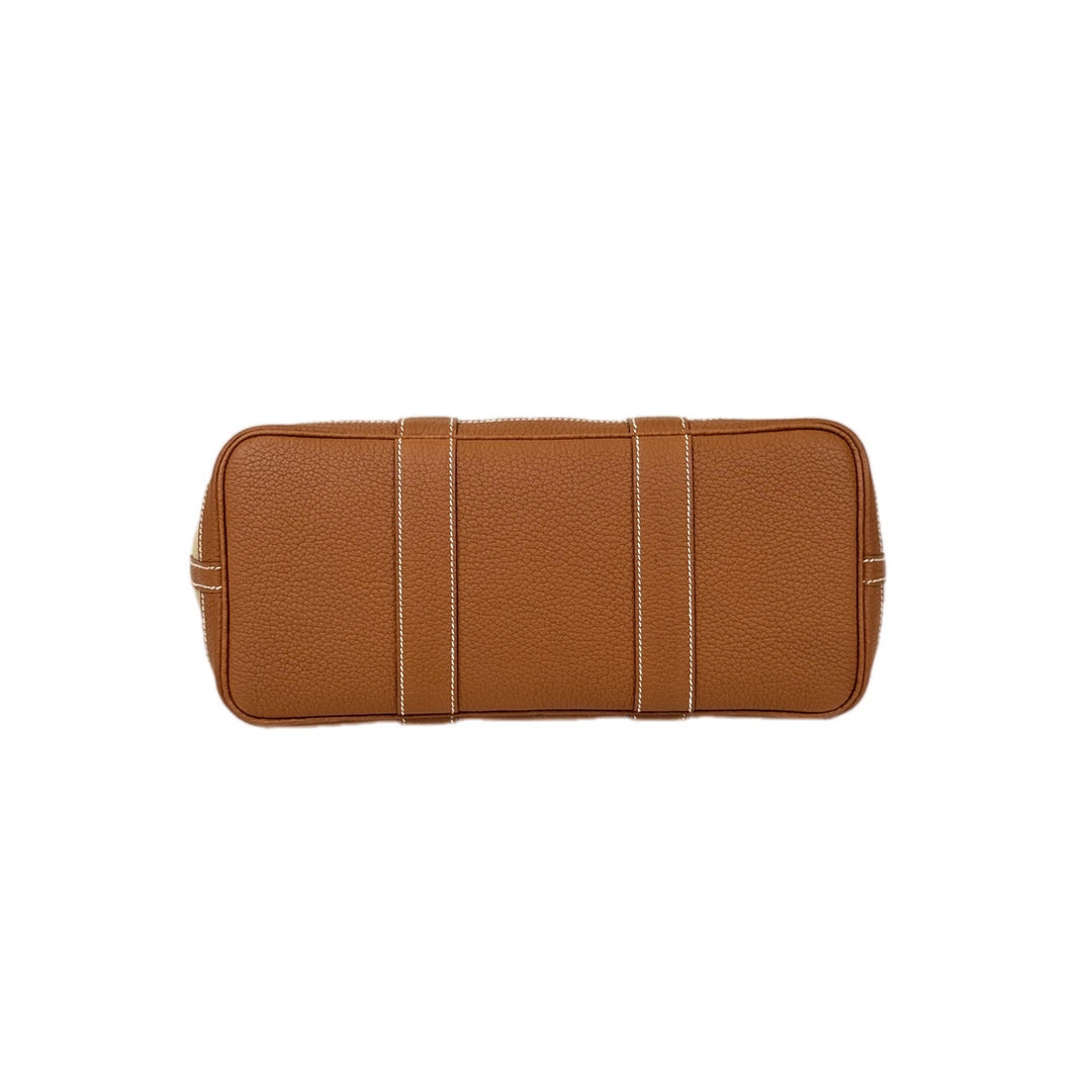 Hermes Garden Party 30cm Canvas Trench Gold
