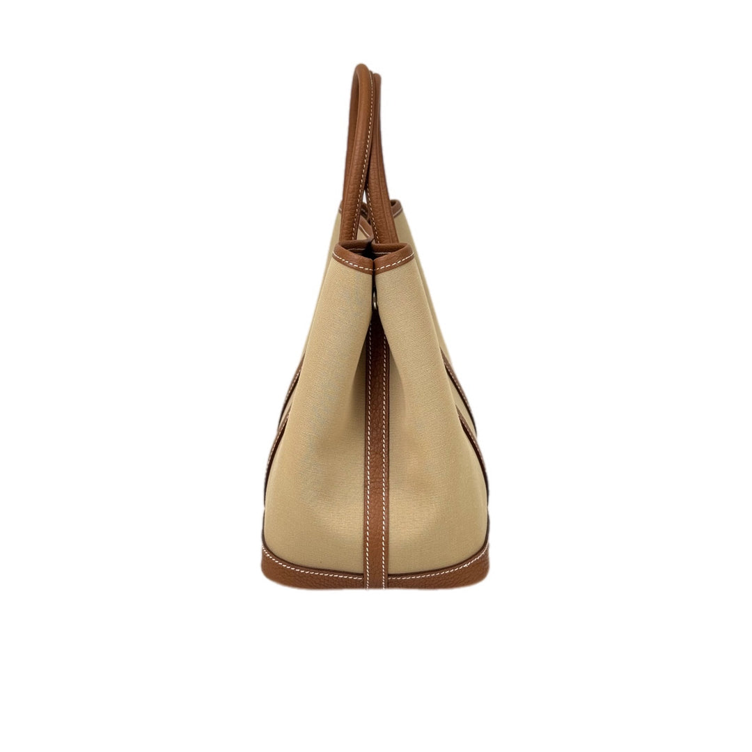 Hermes Garden Party 30cm Canvas Trench Gold