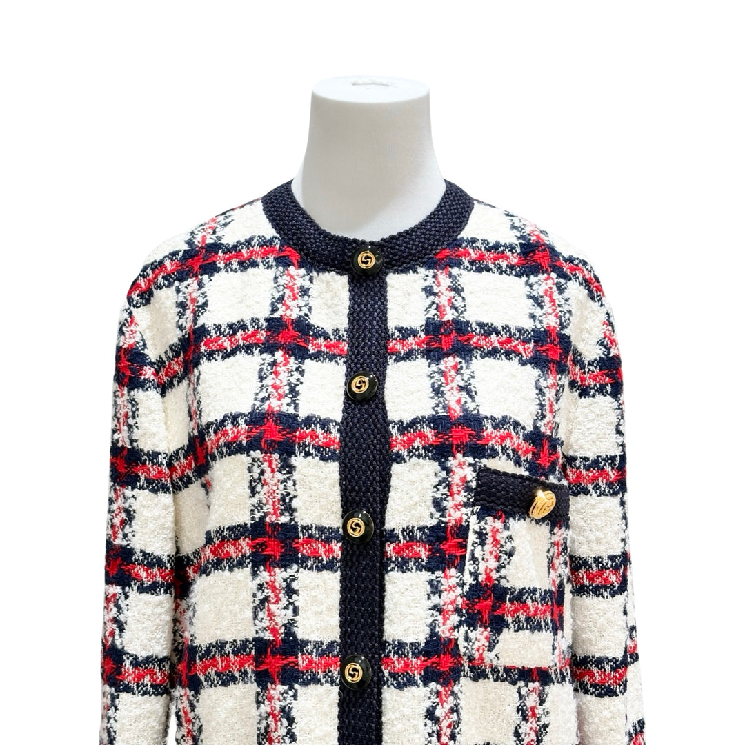 Gucci Check Tweed Jacket #38