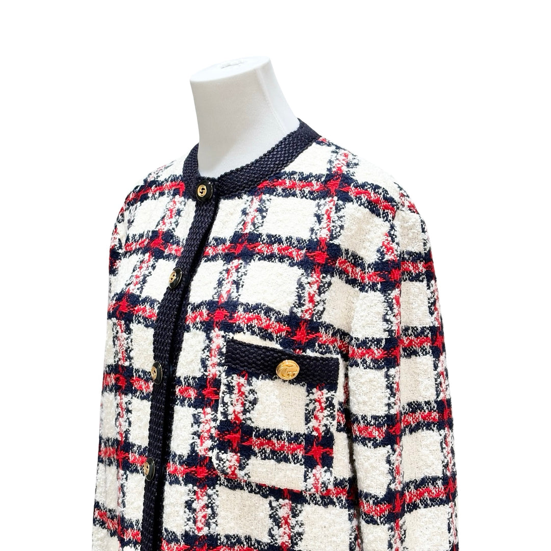 Gucci Check Tweed Jacket #38
