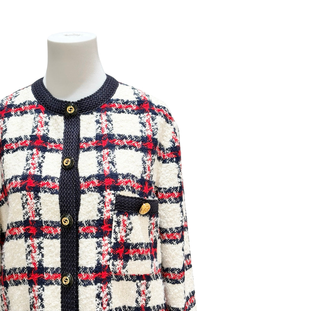 Gucci Check Tweed Jacket #38
