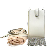 Miumiu White Crystal Phone Bag - Jiaxyk