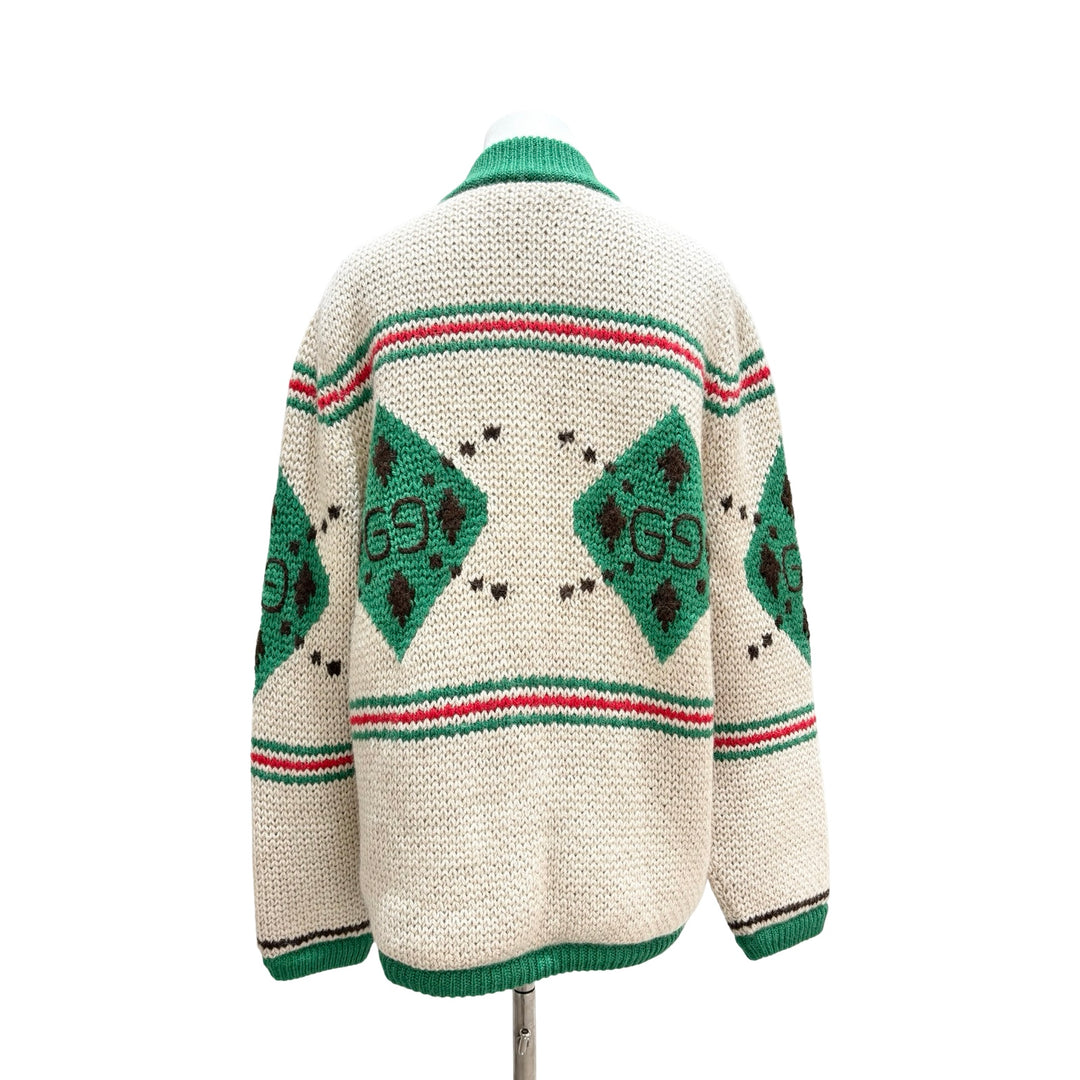 Gucci Alpaca Wool Green Cardigan #S