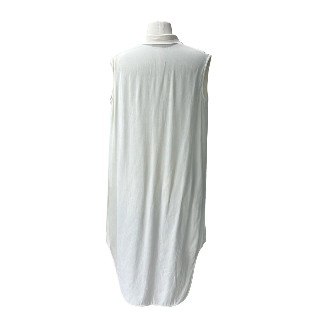 Givenchy Sleeveless Tunic-Style White Dress 38#