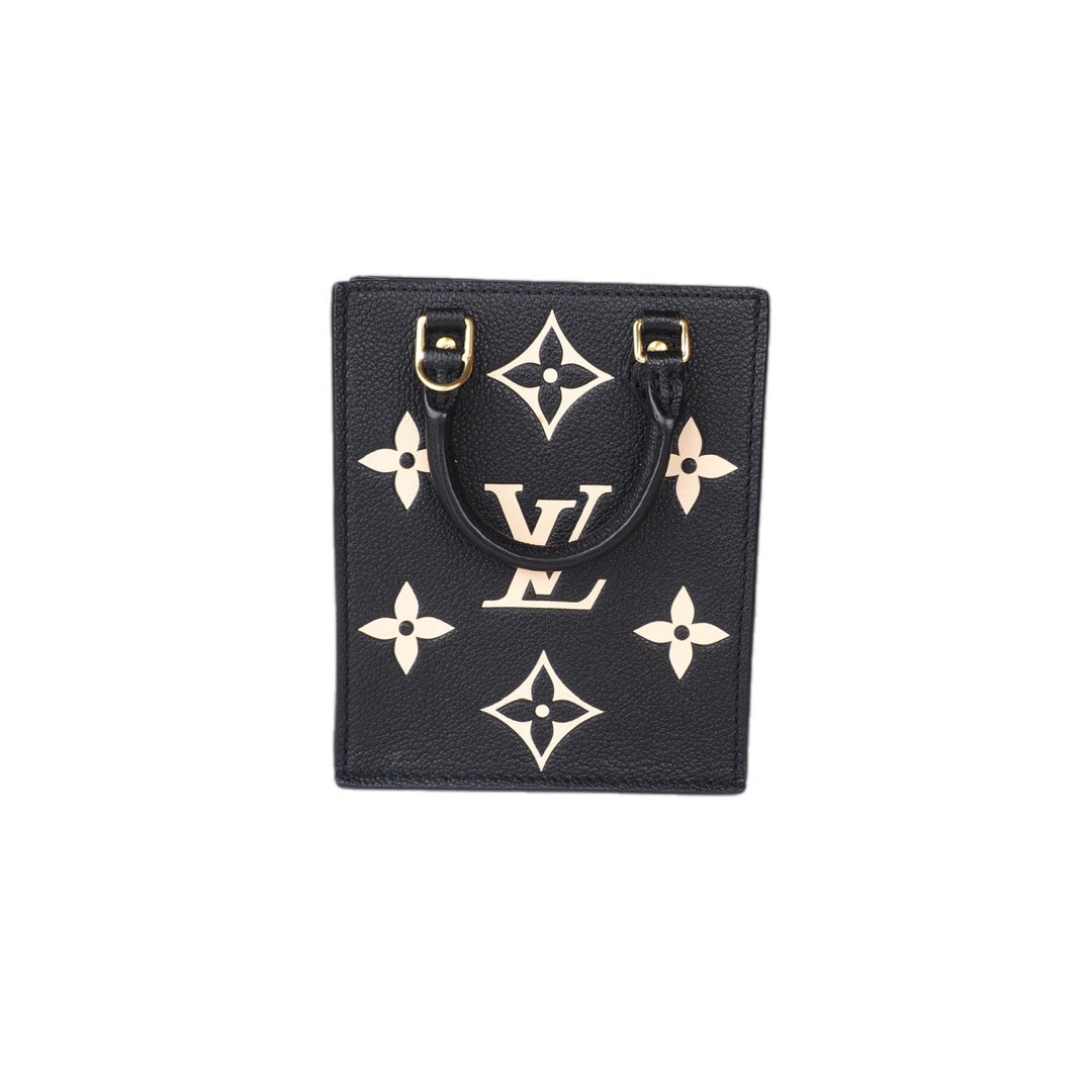 Louis Vuitton Petit Sat Plat Mini Black Leather Bag