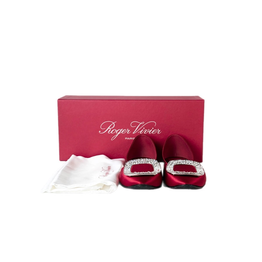 Roger Vivier Red Ballet Flats Shoes #34