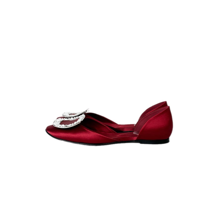 Roger Vivier Red Ballet Flats Shoes #34
