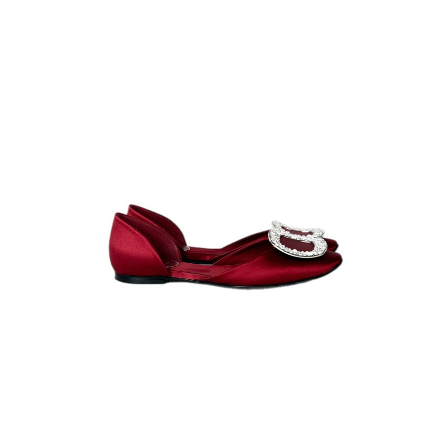 Roger Vivier Red Ballet Flats Shoes #34