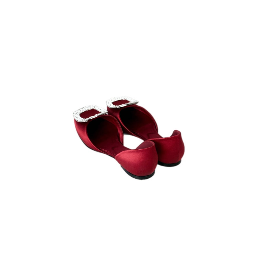 Roger Vivier Red Ballet Flats Shoes #34